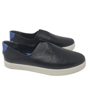 Franco Sarto Avant Leather Slip On Black Sneaker 7.5‎